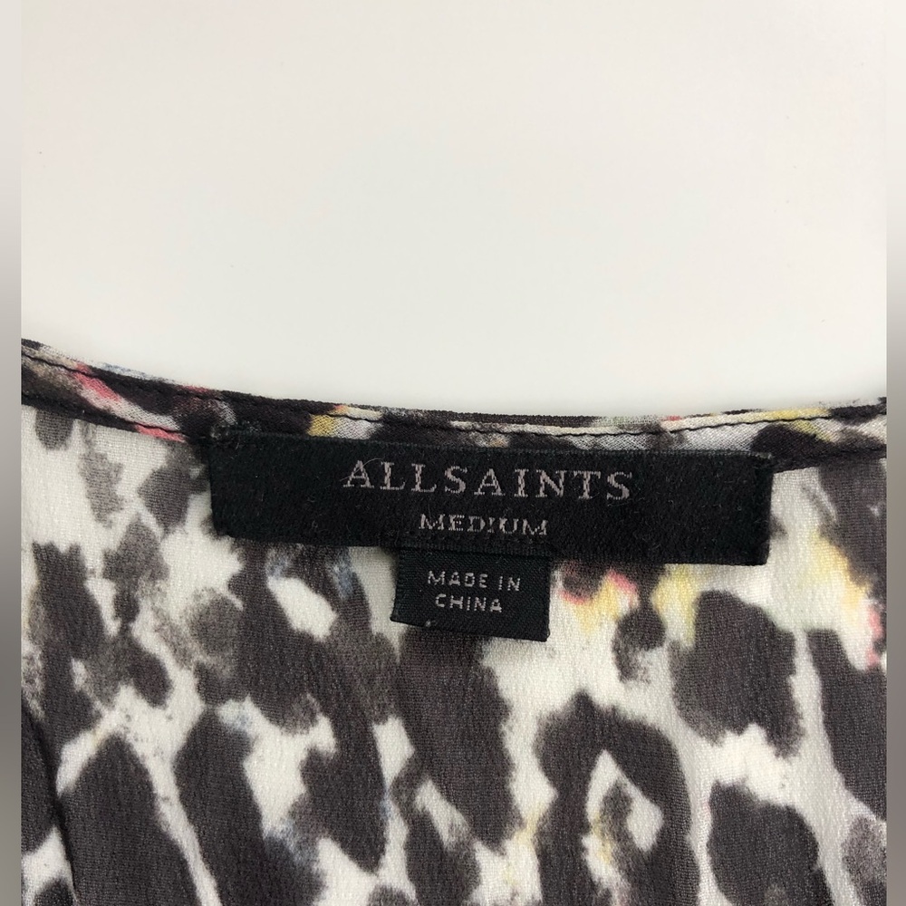 ALLSAINTS Malley Leofall Leopard Print Dress Size: M - Picture 7 of 16